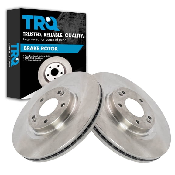 TRQ Front Brake Rotors Set Vented Fits Select 2015-2021 Kia Sedona