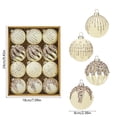 thumbnail image 4 of 12 Pcs Velvet Christmas Balls Ornaments Set Shatterproof Flocked Christmas Tree Ornament with Gold Glitter, Vintage Flocked Finish, Christmas Decorations for Tree Wreath Garland Mantle Stairs Decor, 4 of 6