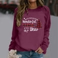 thumbnail image 4 of It's The Most Wonderful Time Of The Year Christmas Sweatshirts for Women Long Sleeve Crewneck Holiday Sweatshirt Pullover Top, 4 of 5