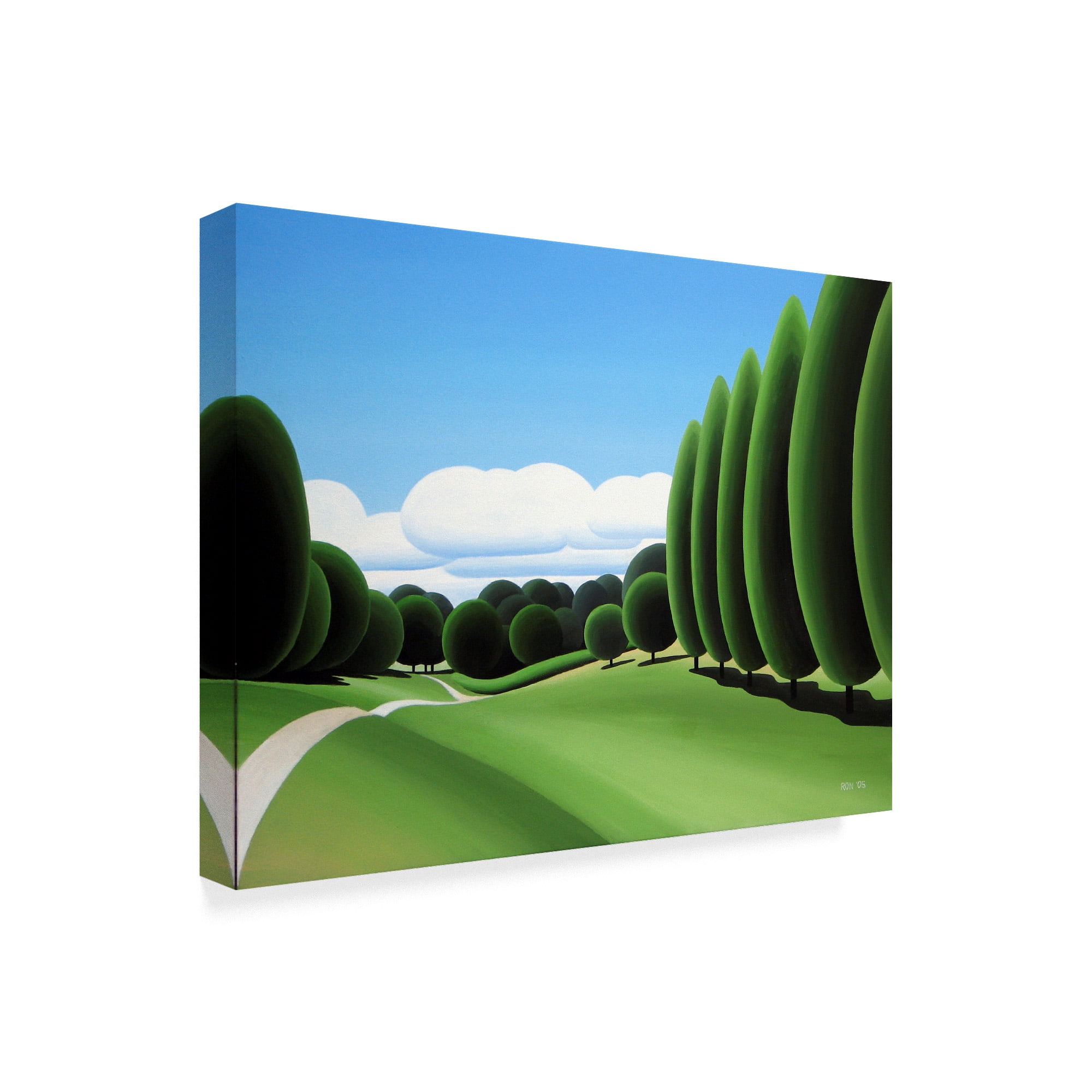 Trademark Fine Art 'Poplars' Canvas Art by Ron Parker