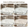 thumbnail image 7 of ODIKA 6'x9' Washable Area Rug Greek Border Key Symmetrical Round Glam Sparkle Shimmer Sunburst for Dining Room, Under Table, Office Décor, Non-Slip Chair-Friendly, 7 of 7