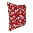 thumbnail image 2 of Haiem Ho-Ho-Ho Print Velvet Soft Solid Decorative Square Throw Pillow Covers Set with Elegant Piping Christmas Cushion Case for Sofa Bedroom Car-18"x18", 2 of 8