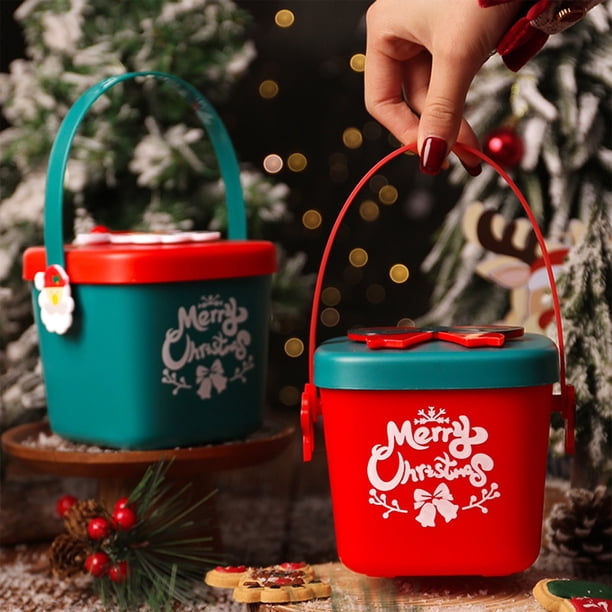 Ganfancp Caja de Manzanas de Navidad Caja de Regalo de Frutas de Navidad Envoltorio de Regalo de Navidad Ofertas Del Día Caja Cuadrada X 1