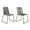 Gray, variant on Afuera Living 18.5" Fabric Patio Dining Chair in Gray/Black (Set of 2)
