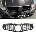 thumbnail image 2 of Car Front Hood Grille Racing Grill For Mercedes-Benz SL-Class R230 SL500 SL550 SL600 2008-2012 Upgrade GT Style ABS Grills, 2 of 7