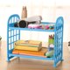 thumbnail image 5 of Estante de almacenamiento plegable de doble capa | Organizador de escritorio y baño para cosméticos, joyas y artículos de papelería | Estante de plástico con rejillas de ventilación, 5 of 6
