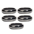 thumbnail image 1 of Seitruly Anillos de 5 piezas, equilibrio de ansiedad, piedra negra, superficie abombada, energía negativa, piedra imán, anillo para el pulgar, cuidado de los oídos 17 mm Seitruly CE008719-01, 1 of 6