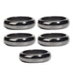 thumbnail image 1 of Minnieouse 5 piezas de anillos de hematita equilibrio de ansiedad superficie abombada energía negativa piedra imán Unisex pulgar joyería banda cuidado de los oídos 18 mm, 1 of 6