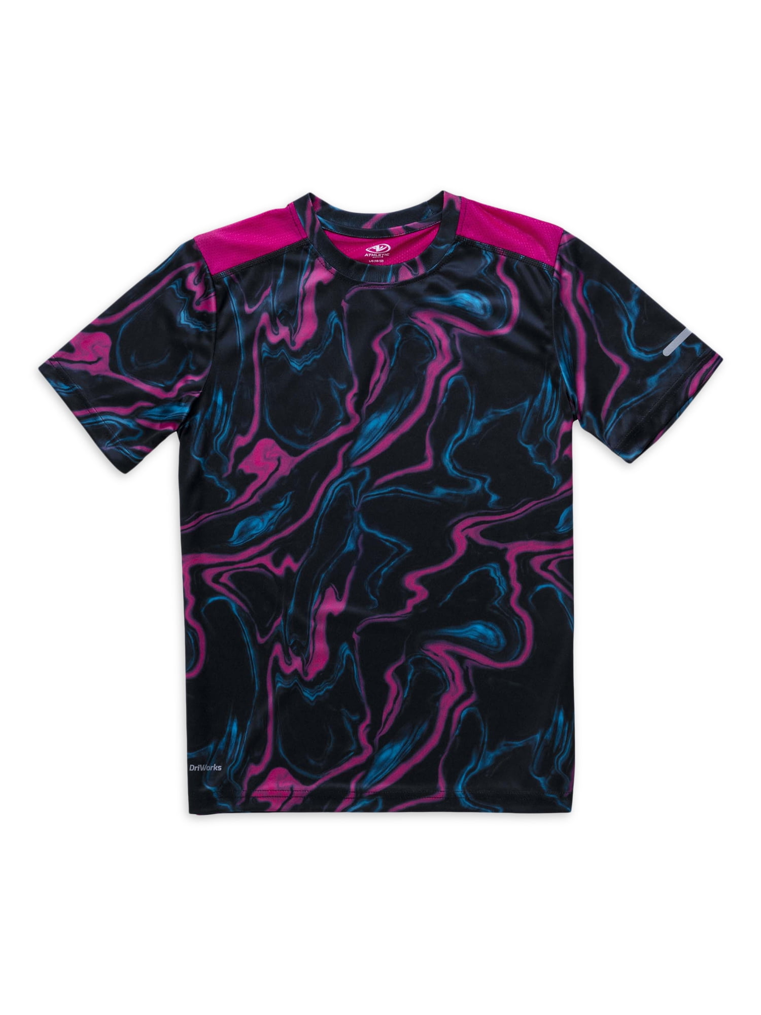 Athletic Works Boys Active Solid & Graphic Short Sleeve T-shirt, 3-Pack, Sizes 4-18 & Husky