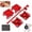 Red, variant on Furniture Lifting Tool Set, Heavy Duty Steel Furniture Mover with Wheels and Lifter Lever, 4 Swivel Roller Pads, Appliance Sliders for Sofa Bed Cabinet Refrigerator Washer