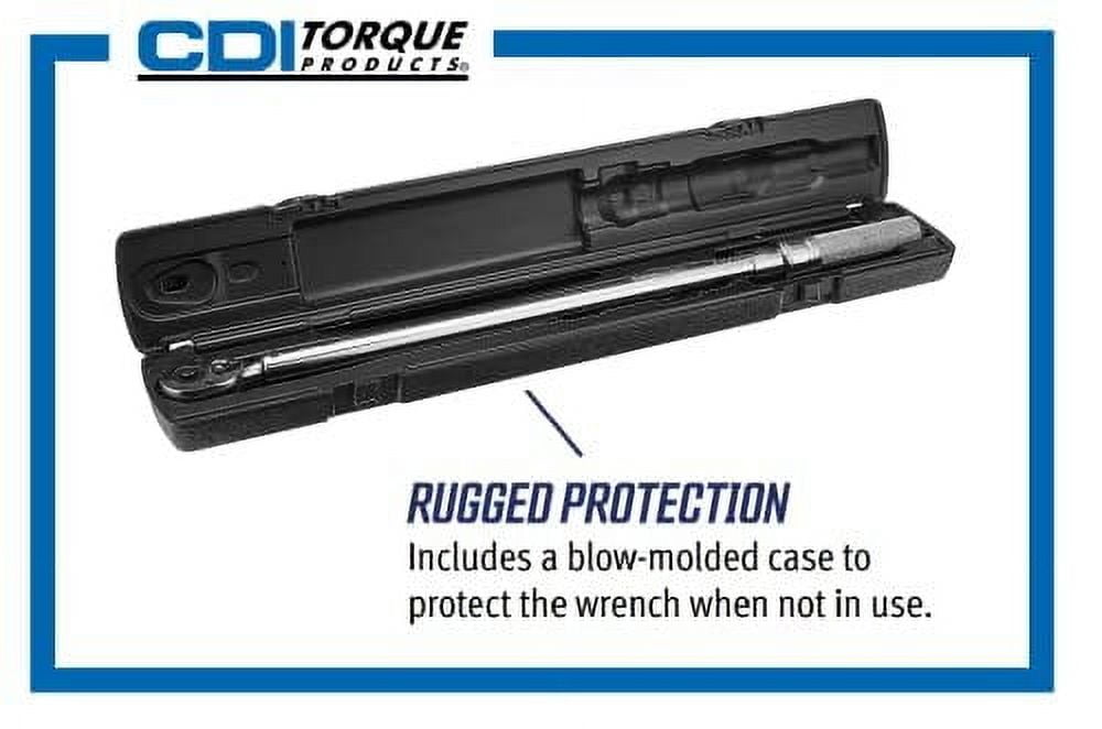 CDI Torque Products 1502MRMH 3/8-Inch Drive Micro-Adjustable Torque Wrench with Metal Handle, 20-150-Inch