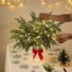 thumbnail image 5 of Rama de Cedro Artificial para Árbol de Navidad - Follaje de Plástico Verde de 45 Cm para Decoración Navideña, Coronas y Centros de Mesa, Textura Realista, Tallos Flexibles, 5 of 6