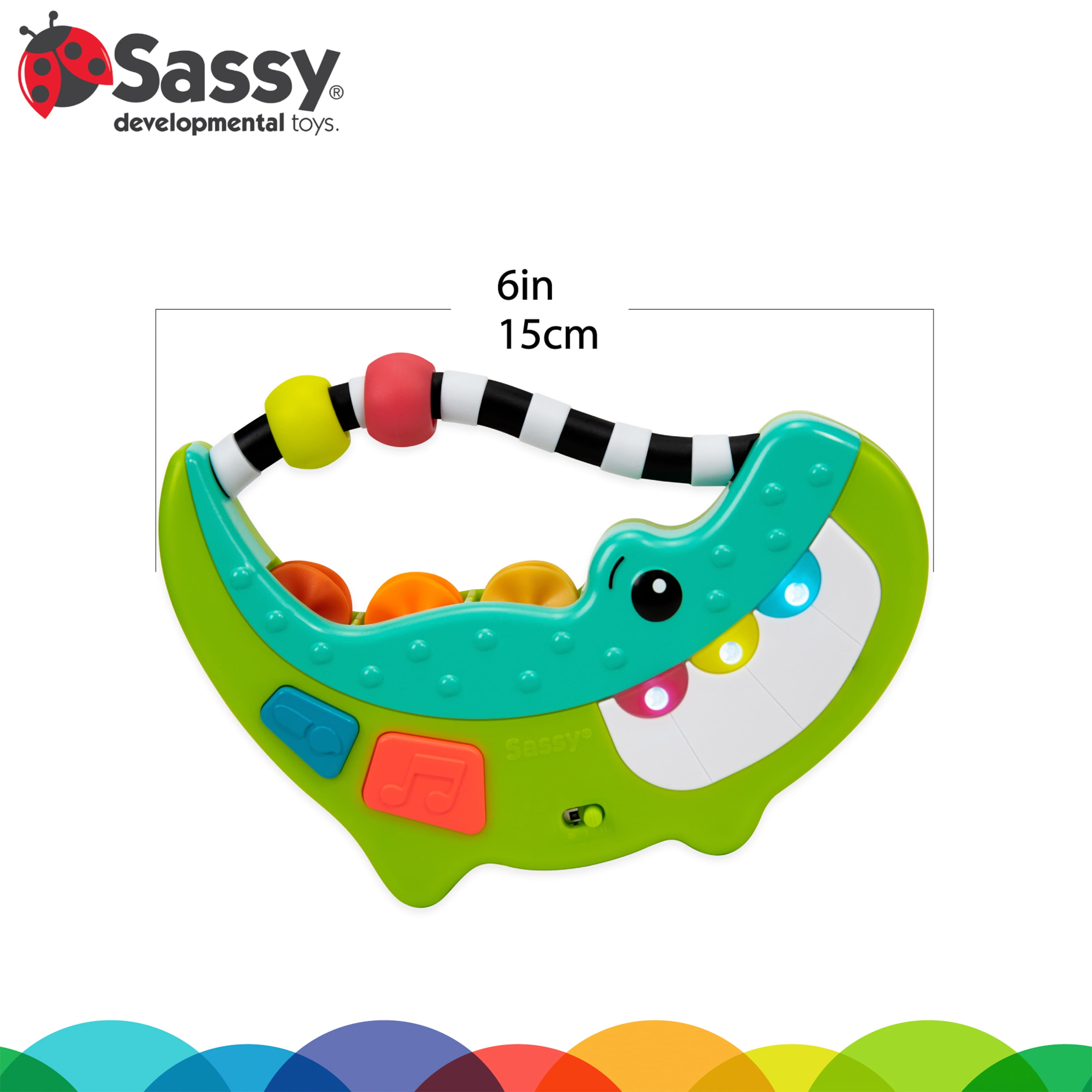 Sassy Rock-a-Dile Musical & Developmental Electronic Baby Toy - 6 Months and Up