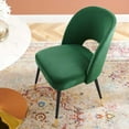 thumbnail image 4 of Side Dining Chair, Velvet, Green, Modern Contemporary Urban Design, Kitchen Room Cafe Bistro Restaurant Hospitality, 4 of 8