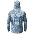 thumbnail image 4 of Domuza Upf 50 Long Sleeve Hoodies for Men Fishing Shirts Camo Hooded Shirt with Mask Uv Casual Summer Rash Guard Sun Protection Shirt Blue XL, 4 of 6