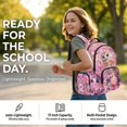 thumbnail image 4 of Jeiento Owl 17 Inch Backpack Set for Students Kids 4-Piece Lunch Bag Pencil Case Water Bottle Holder Pink Cherry Blossom Lightweight Durable Large Capacity for Girls Elementary Middle School, 4 of 7