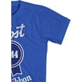 thumbnail image 6 of Pabst Blue Ribbon Mens Shirt Beer Graphic T-Shirt Royal Heather, Medium, 6 of 7