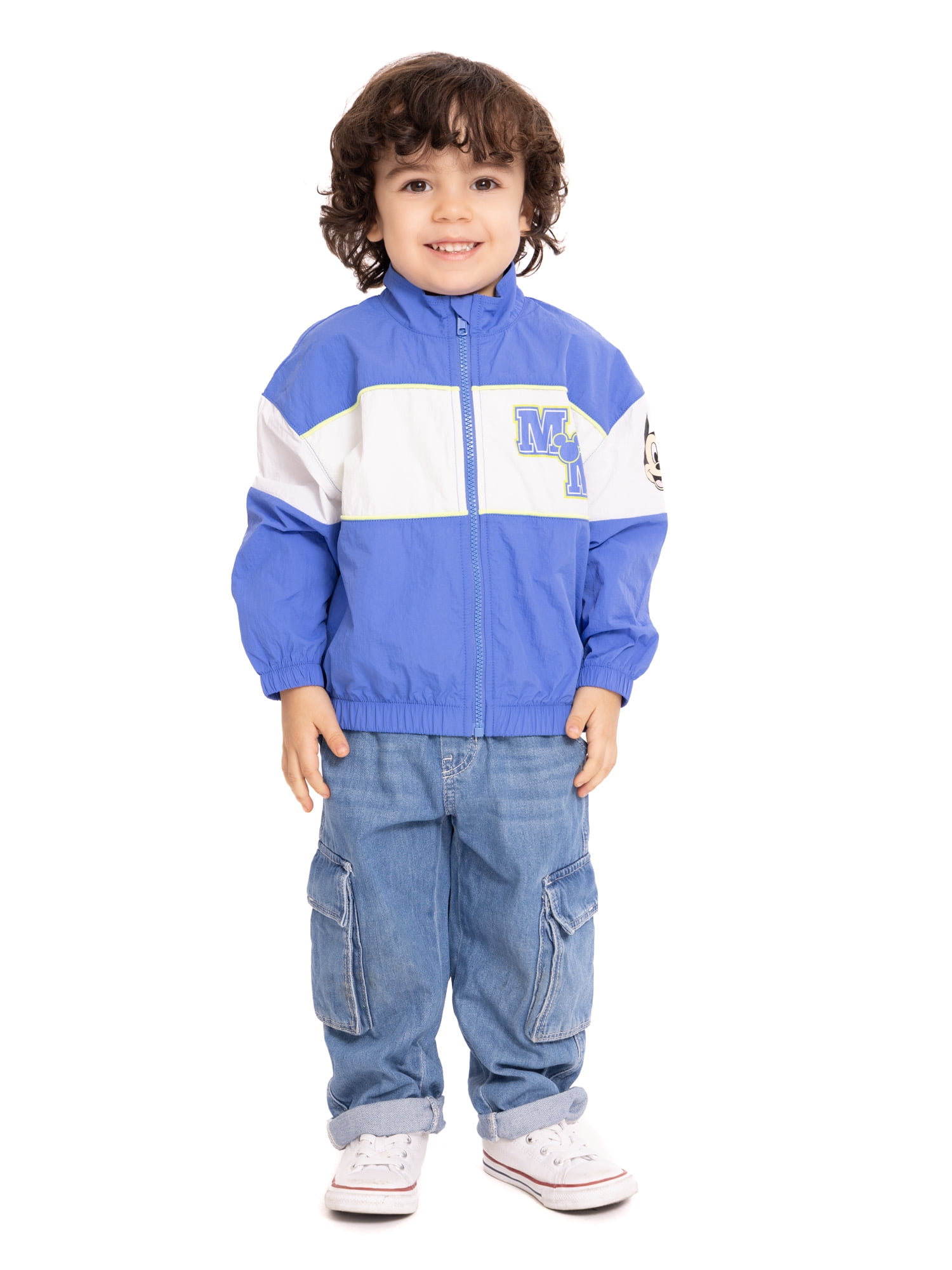 Mickey Mouse Toddler Full Zip Jacket with Long Sleeves, Sizes 12M-5T