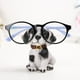 thumbnail image 3 of 2x Soporte Para Gafas De Perro Bonito, Estatuilla De Animal De Resina Para Decoración Del Hogar, Negro Y, 3 of 8