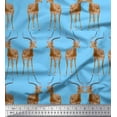 thumbnail image 1 of Soimoi Cotton Jersey Fabric Deer Animal Print Fabric by The Yard 58 Inch Wide, 1 of 3