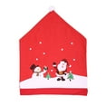thumbnail image 1 of Naiovety Cozyhoma Weihnachtsmannmützen-Stuhlhussen, Weihnachtsmannmützen-Stuhlrücksitzbezug, roter Stuhlrückseite, Weihnachten, Type3 NO3, 1 of 6