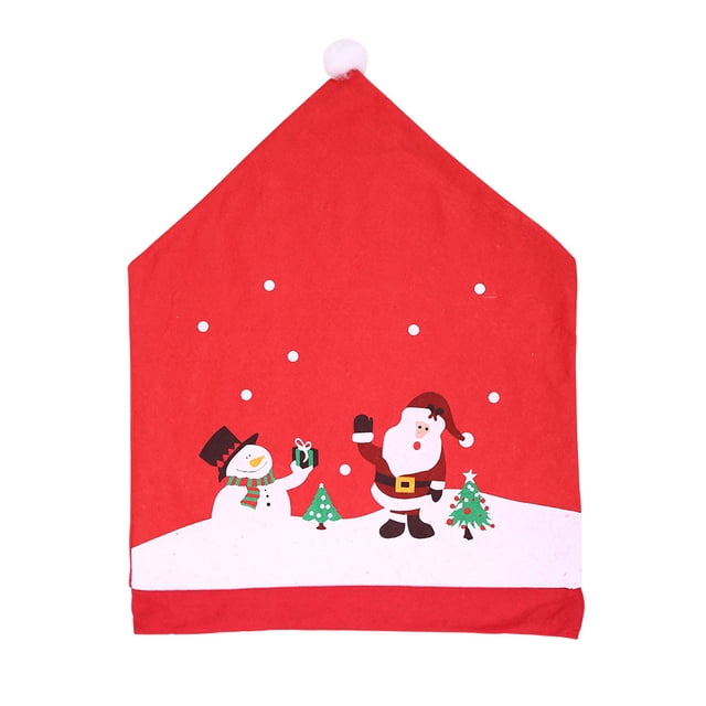 Naiovety Cozyhoma Weihnachtsmannmützen-Stuhlhussen, Weihnachtsmannmützen-Stuhlrücksitzbezug, roter Stuhlrückseite, Weihnachten, Type3 NO3