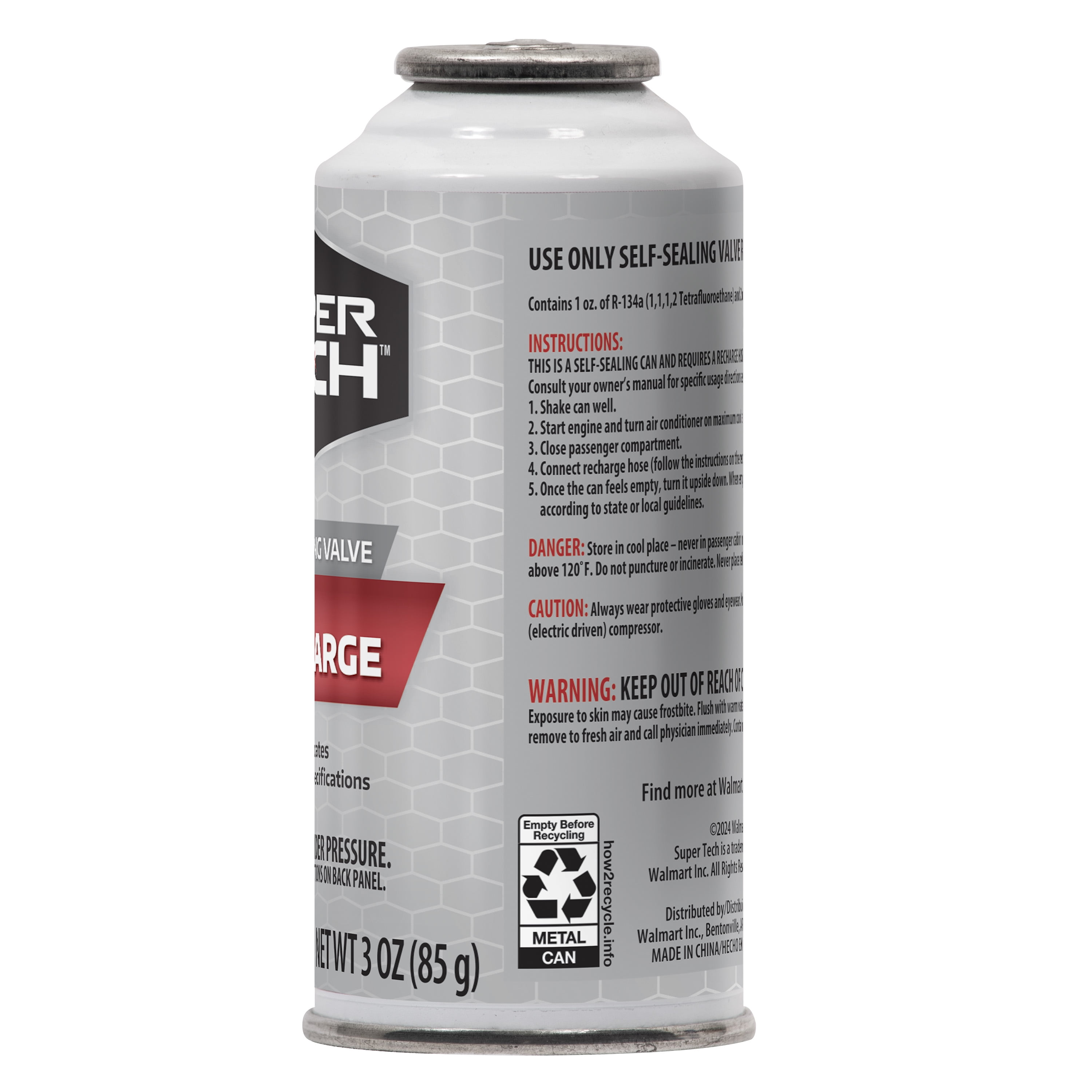 2 pack) Super Tech Automotive R-134a PAG Oil Charge Refrigerant, 3