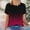Black, variant on Valentine's Day Savings Clearance 2024! TAGOLD Summer Tops for Womens, Women's Short Sleeves Print Casual Tops Pullover Blouse T-shirt