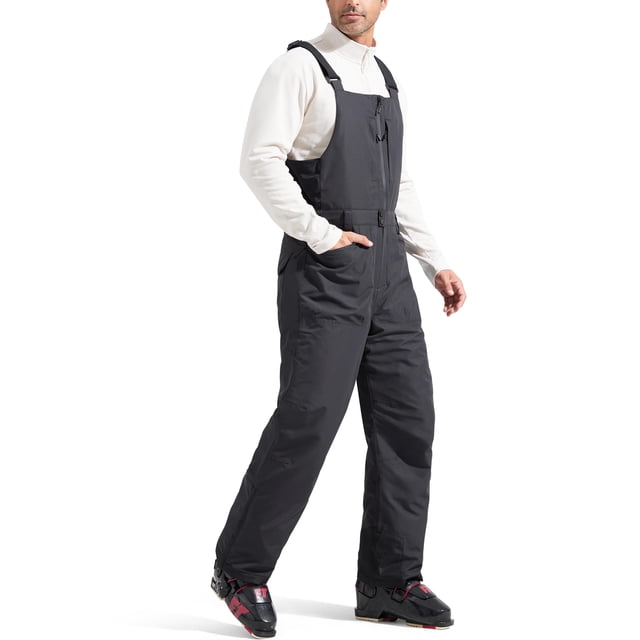 Overol Impermeable Aislado para Hombre FREE SOLDIER para Nieve (Negro, Talle L/30L)