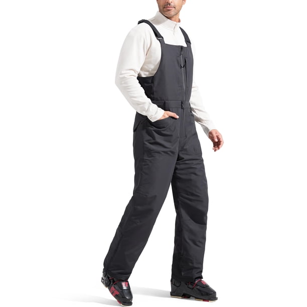 Overol Impermeable Aislado para Hombre FREE SOLDIER para Nieve (Negro, Talle L/30L)