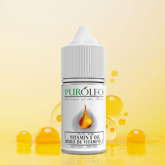 PUROLEO Vitamin E Oil 1 FL Oz/30 ML (Packed in Canada) For Skin Hair Face vitamins Liquid pure Vitamine Pure Oil Ideal for Sensitive vitamin e oil for skin vitamin e oil for face