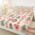 thumbnail image 3 of Homewish Cartoon Christmas Nutcracker Queen Sheet Sets,Chic Xmas Tree Flat Sheet,Chic Xmas Tree Queen Fitted Sheet For Girls,,Microfiber Bedroom Decor,4 Pieces, 3 of 7