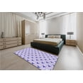 thumbnail image 4 of Ahgly Company Indoor Round Patterned Crocus Purple Area Rugs, 5' Round, 4 of 6