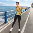 thumbnail image 6 of FORMRS Womens Long Sleeve Shirts UPF 50+ Sun Protection Quick Dry Fishing Hiking Tops, Size S-2XL, Yellow Sardines Pattern, 6 of 8