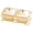 Yellow, variant on DJDL Plastic Snack Jar Set, 7.5x3.5 inch 2 Compartment Serving Tray with Gold Stand, Visible Food Storage and Countertop Organization, for Coffee Station Decor