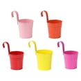 thumbnail image 2 of 5pcs Metal Hanging Flower Pots for Fence Balcony Garden with Removable Hooks, 2 of 7