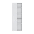 thumbnail image 2 of Wooden Cabinets, Hoyt Kitchen Pantry Storage Cabinet With and Five Interior and Exterior Shelves, White Living Room Cabinets,Engineered Wood Cabinets With Doors, 2 of 7