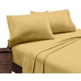 thumbnail image 4 of Greek Key Ultra Soft 1800 Series Egyptian Comfort 4 Piece Sheet Set (Queen, Gold), 4 of 4