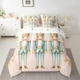 thumbnail image 2 of Manfei Kawaii Retro Nutcracker Twin Bedding Sets 7-Piece, Garden Pink Rose Floral Bedding Comforter Set, Kids Teen Child Reversible Sheet Sets, Luxury Bedroom Decor, 2 of 7