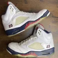 thumbnail image 4 of Ni - ke Air Jordan 5 Retro Olympic Independence Day Size 10 136027-103 White USA OG Rare, 4 of 5