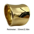 thumbnail image 3 of BAYAIXZ Ring Women Gold Plated Rings for Women Vintage Thick Stainless Steel Thumb Rings for Men Wide Band Ring In Size 6 To 8 Women's Rings Wedding Ring Ring Womens (Gold,7), 3 of 5