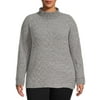 Terra & Sky Women's Plus Size Ribbed Chenille Sweater