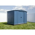 thumbnail image 3 of Arrow Classic 8 x 6 x 6 ft Blue Grey Steel Storage Shed, 3 of 19