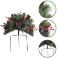 thumbnail image 5 of Christmas Holiday Planter Decorations Christmas Holiday Planter Filler Pre Lit Xmas Trees with Golden & Red Berries Outdoor Lighted Christmas Decorations丨A, 5 of 8