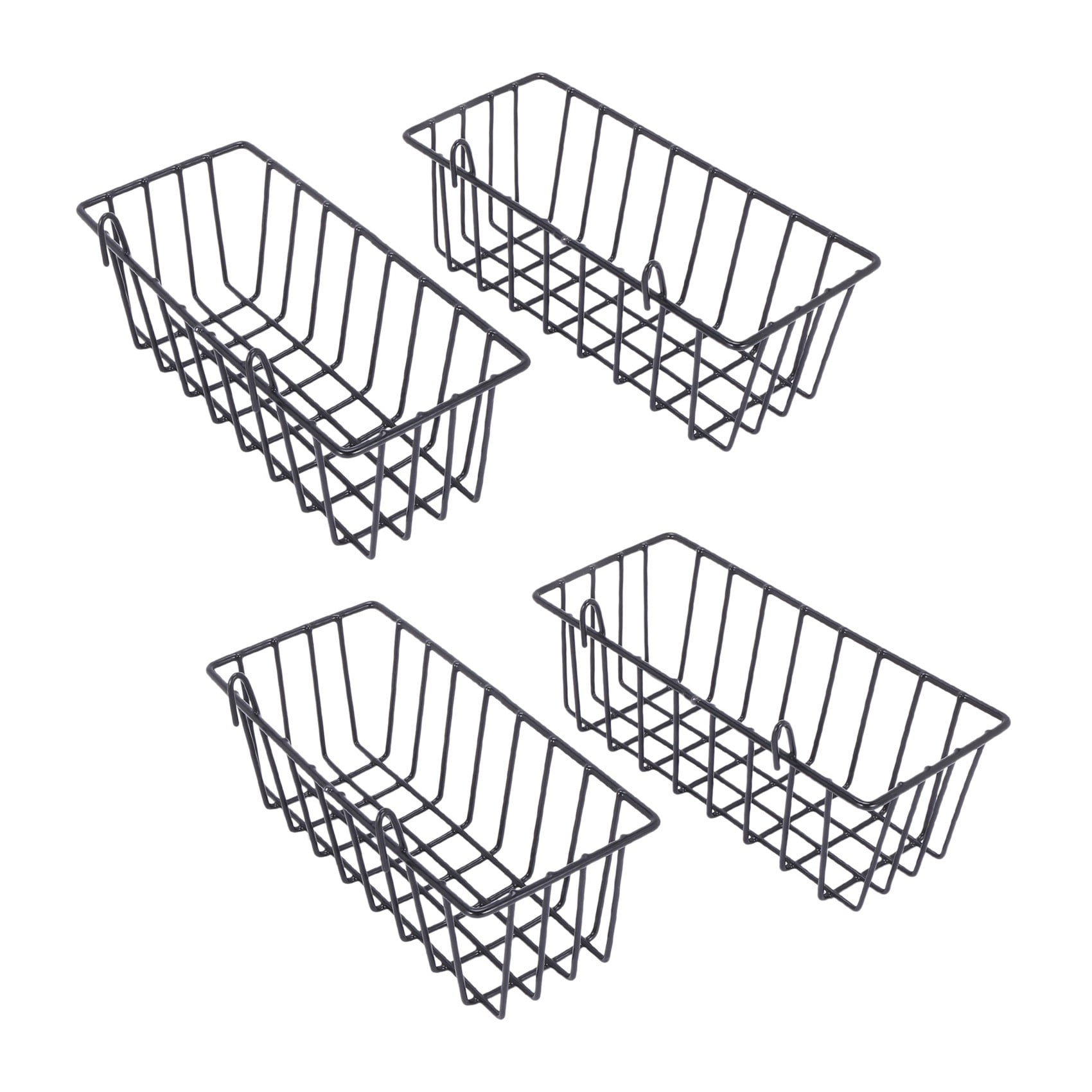 4 Pack Wall Grid Panel Hanging Wire Basket,Grid Wall Storage Basket