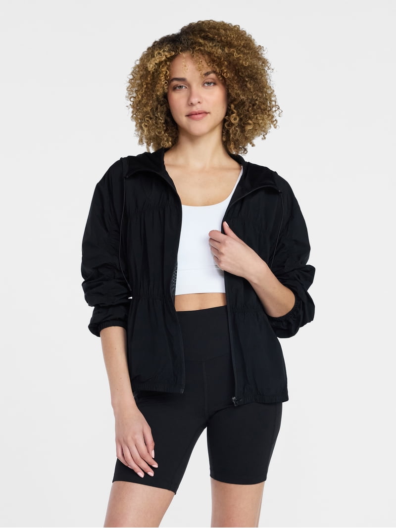 ジャケット・アウター alvana Natural Twell Zip Up Jacket 4 Avia Women's Ripstop Zip Jacket with Hood, Lightweight, Sizes XS
