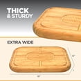 thumbnail image 5 of Bamboo Meat Cutting Board - 18 x 12 Reversible Carving Board with Juice Groove, Heavy Duty Butcher Board for Brisket, Roast, BBQ & Meal Prep, 5 of 7
