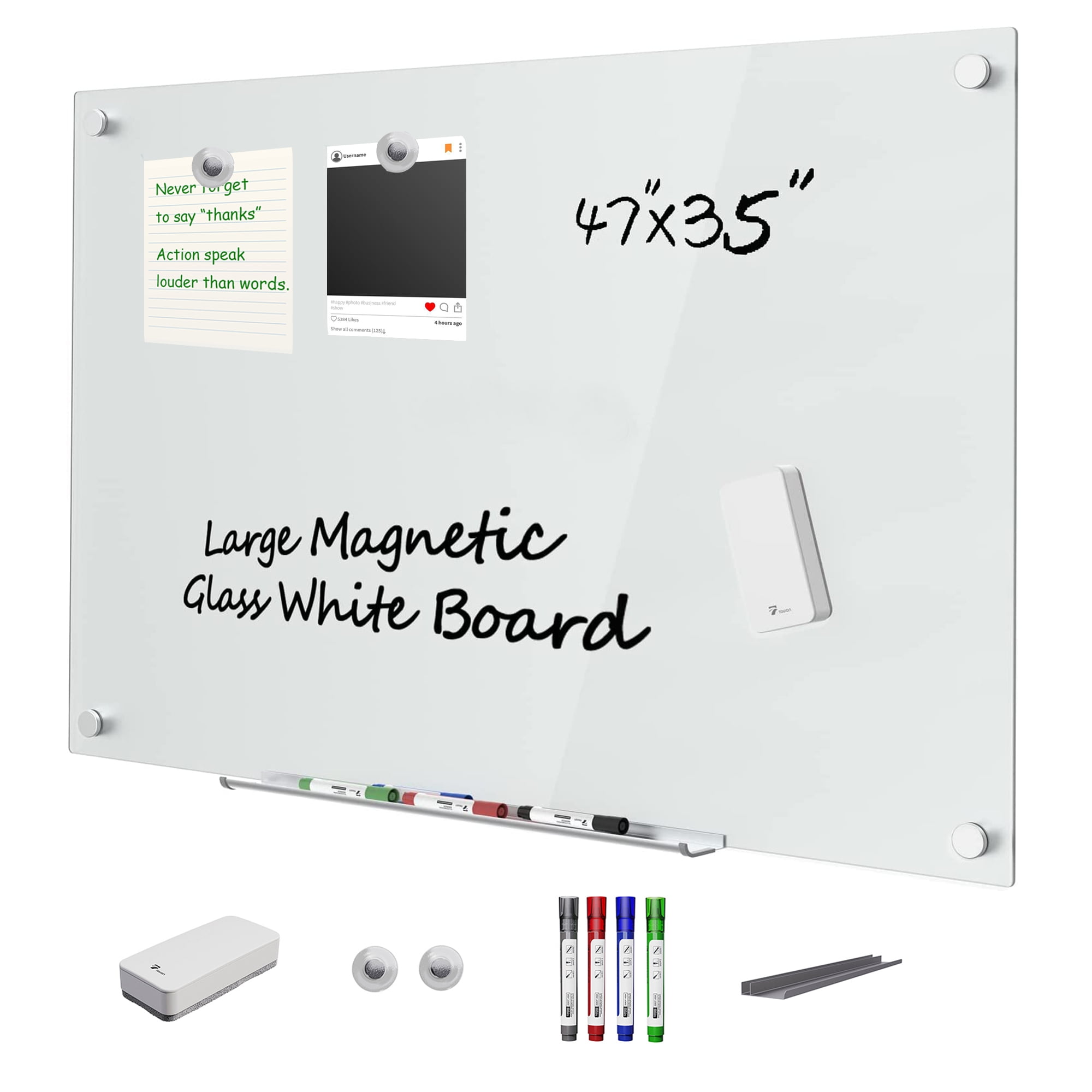 Tempered Glass Dry Erase Write On Board Set 23.63″ X 35.44″ Red w/  Whiteboard Marker, 4 Magnetic Pins – Displays Outlet – Online Display Signs  Retailer