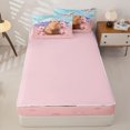 thumbnail image 4 of Homewish Kids Capybara Zipper Twin Comforter Sets with Fitted Sheet and 2 Pillowcases For Capybara Lovers,Japanese Cherry Mountain Zipper Bedding Set,Reversible,4-Piece, 4 of 7