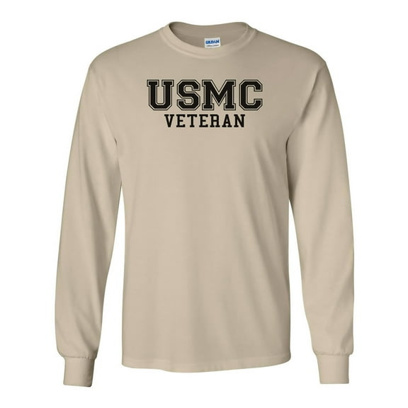 USMC Veteran Long Sleeve T-Shirt in Sand